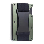 ZDL-05 Tracker Protection Organizer Metal Card Holder For AirTag 2nd Gen / AirTag 1st Gen, Army Green, Black, Grey, Light Blue