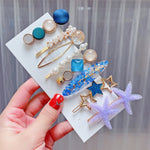 Alloy Colorful Hairpin Headgear Pearl Rhinestone Clip Set, 8PCS/Set Heavy Work, 8PCS/Set Cherry, 8PCS/Set Pink Cherry, 8PCS/Set Starfish, 7PCS/Set Mermaid, 4PCS/Set Light Blue, 6PCS/Set Purple, 7PCS/Set Yellow Heart, 7PCS/Set Diamond Hand              ...