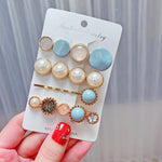 Alloy Colorful Hairpin Headgear Pearl Rhinestone Clip Set, 8PCS/Set Heavy Work, 8PCS/Set Cherry, 8PCS/Set Pink Cherry, 8PCS/Set Starfish, 7PCS/Set Mermaid, 4PCS/Set Light Blue, 6PCS/Set Pink, 6PCS/Set Purple, 6PCS/Set Fresh Green, 8PCS/Set Blue        ...