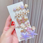 Alloy Colorful Hairpin Headgear Pearl Rhinestone Clip Set, 8PCS/Set Heavy Work, 8PCS/Set Cherry, 8PCS/Set Pink Cherry, 8PCS/Set Starfish, 7PCS/Set Mermaid, 4PCS/Set Light Blue, 6PCS/Set Pink, 6PCS/Set Purple, 6PCS/Set Fresh Green, 8PCS/Set Blue        ...