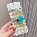 Alloy Colorful Hairpin Headgear Pearl Rhinestone Clip Set, 8PCS/Set Heavy Work, 8PCS/Set Cherry, 8PCS/Set Pink Cherry, 8PCS/Set Starfish, 7PCS/Set Mermaid, 4PCS/Set Light Blue, 6PCS/Set Pink, 6PCS/Set Purple, 6PCS/Set Fresh Green, 8PCS/Set Blue        ...