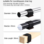 6 PCS U-shaped Iron Tube Dining Table Foot Cover Office Computer Chair Leg Protector, U-shaped Table Foot Cover