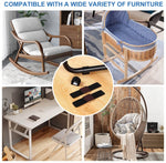 6 PCS U-shaped Iron Tube Dining Table Foot Cover Office Computer Chair Leg Protector, U-shaped Table Foot Cover