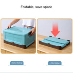Foldable Book Box Plastic Storage Box, S Mint Blue, S Banana Yellow, S Sunset Orange, M Mint Blue, M Banana Yellow, M Sunset Orange, L Mint Blue, L Banana Yellow, L Sunset Orange
