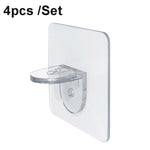4pcs /Set Simple Firm Load Bearing Wardrobe Layered Partition Bracket, Size:, Small 6cm, Large 7cm