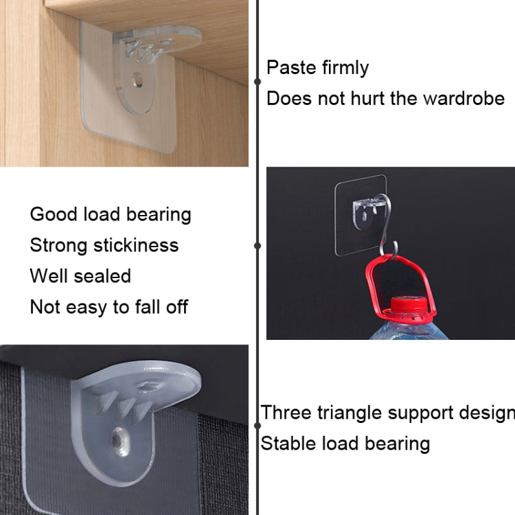 4pcs /Set Simple Firm Load Bearing Wardrobe Layered Partition Bracket, Size:, Small 6cm, Large 7cm