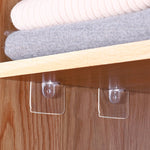 4pcs /Set Simple Firm Load Bearing Wardrobe Layered Partition Bracket, Size:, Small 6cm, Large 7cm