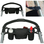 Baby Stroller Rear Hanging Bag Baby Bottle Cup Bag, Black, Red