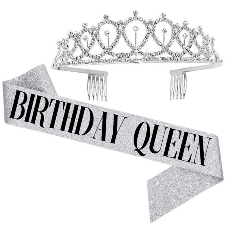 WM-02 Crystal Diamond Birthday Party Wedding Updo Crown, Color: Gold Queen Set1, Silver, Gold Queen, AB Silver Queen, Silver Queen, Rose Gold Queen, Golden Queen, Silver Girl, AB Gold Girl, Gold Girl, Rose Gold Girl, Rose Gold 21, Gold 21              ...