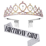 WM-02 Crystal Diamond Birthday Party Wedding Updo Crown, Color: Gold Queen Set1, Silver, Gold Queen, AB Silver Queen, Silver Queen, Rose Gold Queen, Golden Queen, Silver Girl, AB Gold Girl, Gold Girl, Rose Gold Girl, Rose Gold 21, Gold 21              ...
