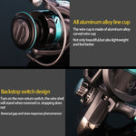 Metal Spinning Wheel CNC Rocker Throwing Rod Fish Wheel, Style:, DK1000 (EVA Grip), DK2000 (EVA Grip), DK3000 (EVA Grip), DK4000 (EVA Grip), DK5000 (EVA Grip), DK6000 (EVA Grip), DK7000 (EVA Grip), DK II1000 (Metal Ball Grip), DK II 2000 (Metal Ball Gr...