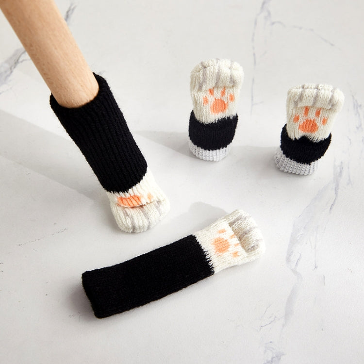 1 Set Double Knit Wear-Resisting Table Stool Leg Mute Protective Cover, Brown, Light Gray, Deep Gray, Black, Flower Brown, White, Light Coffee