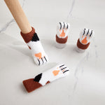 1 Set Double Knit Wear-Resisting Table Stool Leg Mute Protective Cover, Brown, Light Gray, Deep Gray, Black, Flower Brown, White, Light Coffee