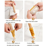 1 Set Double Knit Wear-Resisting Table Stool Leg Mute Protective Cover, Brown, Light Gray, Deep Gray, Black, Flower Brown, White, Light Coffee