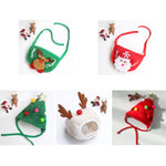 Pet Christmas Hat Saliva Festive Dressing Supplies, Bibs Red, Green Hat S, Green Hat L, White Hat S, Red Hat S, Red Hat L
