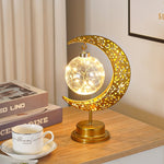 LED Wrought Iron Moon Lamp Decorative Lamp Festival Table Lamp,Style:, Hanging Ball