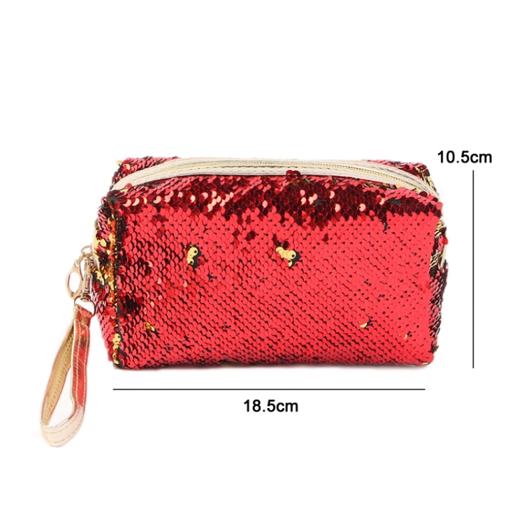 Travel Portable Sequined Anise Cosmetics Tote Storage Bag, Red, Black, Pink, Rose Red, Royal Blue, Gold, Rose Gold
