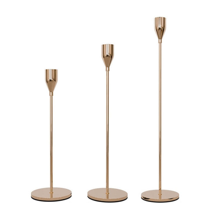 3 PCS / Set Home Decoration Wedding Wrought Iron Candle Holder, Style:, 3 PCS / Set Thin Bottom (Black), 3 PCS / Set Thin Bottom (Imitation Gold), 3 PCS / Set Thin Bottom (Silver), 3 PCS / Set Thin Bottom (Gold), 3 PCS / Set Thick Bottom (Black)       ...