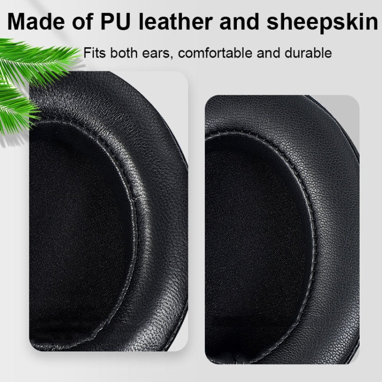 Breathable Foam Headphone Earmuffs with Buckle For Sennheiser Momentum 3, Spec:, Black Protein, Black Lambskin, Gold Protein, Gold Lambskin