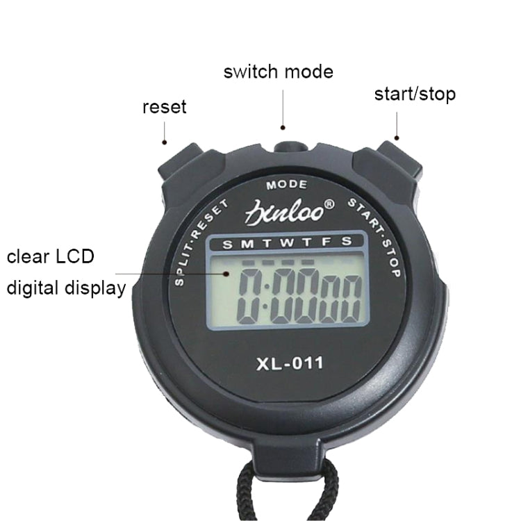 XINLONG XL-011 Display Single Memory Stopwatch Running Fitness Training Electronic Timer, XL-011 Blue, XL-011 Red, XL-011 Orange, XL-011 Black