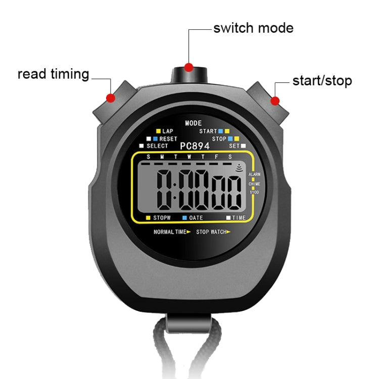 PC894 Electronic Stopwatch Timer Sports Fitness Training Referee Stopwatch, PC894