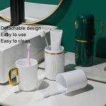 JM043 Home Mouthwash Cup Set Couple Convenient Travel Toothbrush Box, Style:, 2 Cups Dark Green, 2 Cups Black, 2 Cups White, 3 Cups Dark Green, 3 Cups Black, 3 Cups White