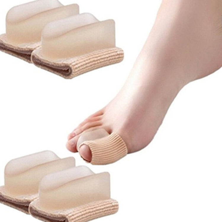 Fiber Viscose Tube Toe Separator Hallux Valgus Corrector, Large (1 Pair), Small (1 Pair)