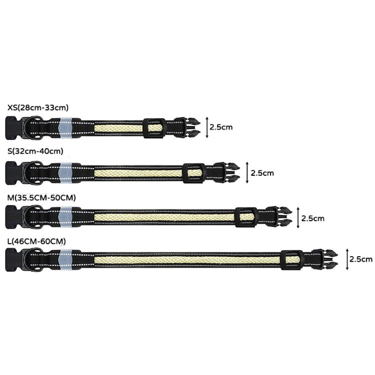 Collier lumineux pour animaux de compagnie à LED rechargeable, résistant à l'usure et étanche, Taille :