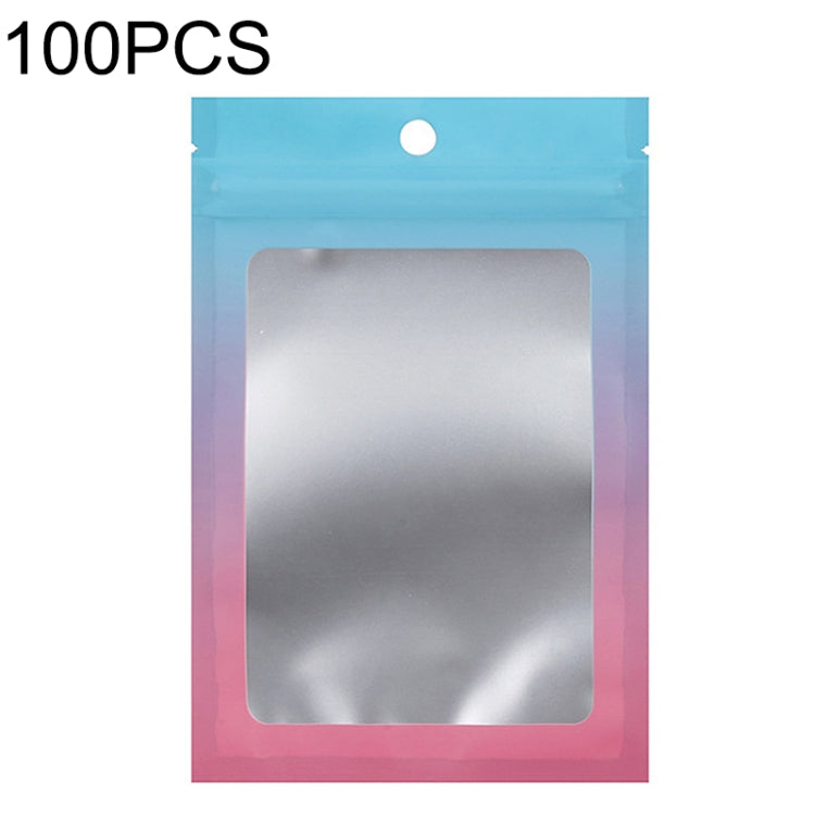100PCS Aluminum Foil Ziplock Bag Jewelry Data Cable Sealed Packaging Bag, Size:, 7.5x10cm (Pink Gradually Purple), 7.5x10cm (Blue Gradually Pink), 7.5x10cm (Blue Gradient), 7.5x10cm (Yellow Gradient), 8.5x13cm (Pink Gradually Purple)                   ...