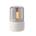 موزع عطر ضوء شمعة محاكاة 120 مل، مرطب جو منزلي بضوء ليلي USB، DQ702 (أسود)، DQ702 (بيج)