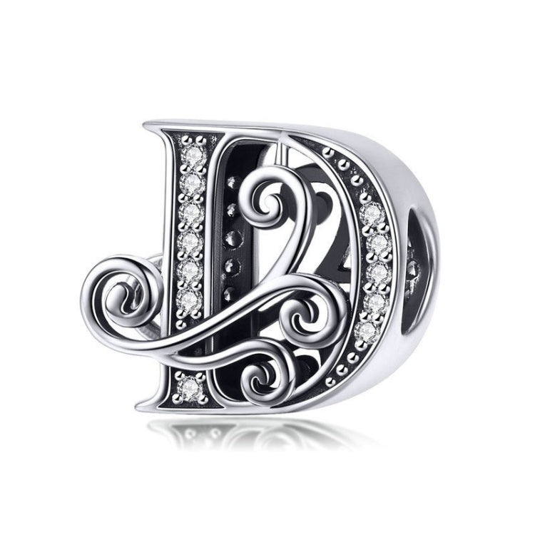 إكسسوارات خرز فضي من الزركون لصنع أساور DIY بحروف BSC030، الأنماط: A، B، C، D، E، F، G، H، I، J، K، L، M، N، O، P، Q، R، S، T، U، V، W، X، Y، Z