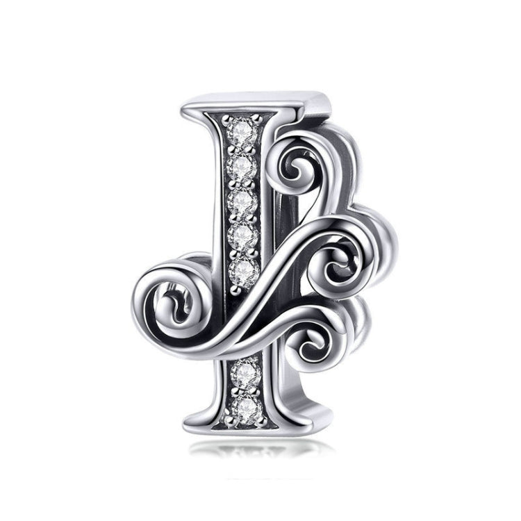 إكسسوارات خرز فضي من الزركون لصنع أساور DIY بحروف BSC030، الأنماط: A، B، C، D، E، F، G، H، I، J، K، L، M، N، O، P، Q، R، S، T، U، V، W، X، Y، Z