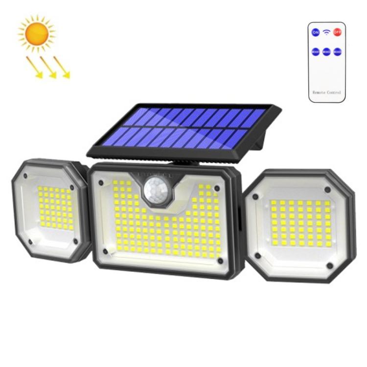 Solar Human Body Sensor Light LED Outdoor Waterproof Garden Light, Style:, Split 226LED, All In One 226LED