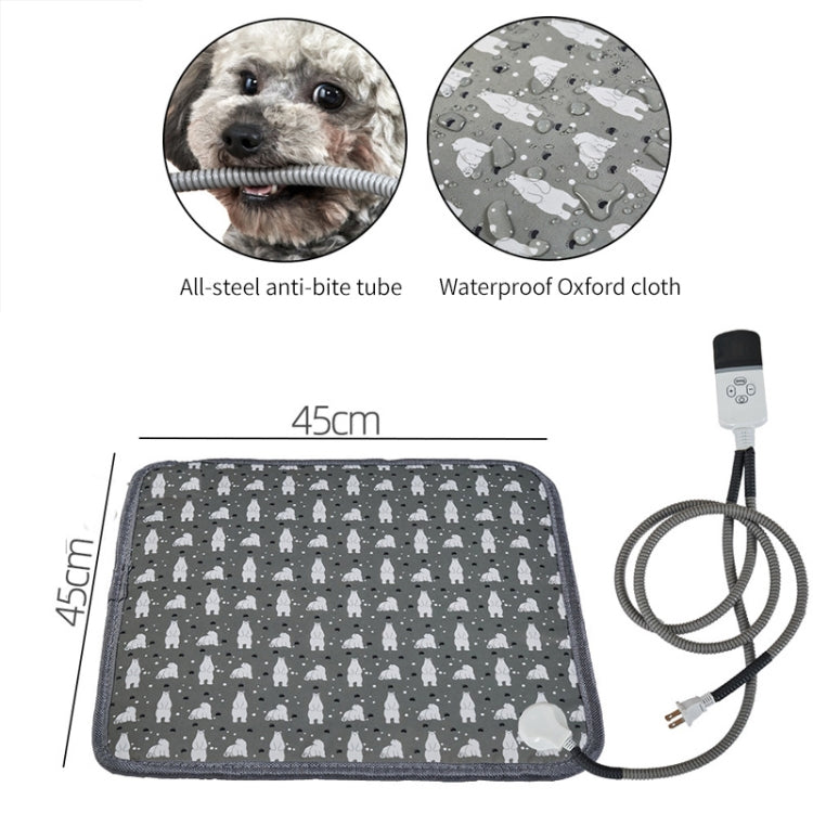 CW45 45x45cm Multi-level Temperature Regulating Timing Pet Heating Pad, Spec:, US Plug, UK Plug, EU Plug