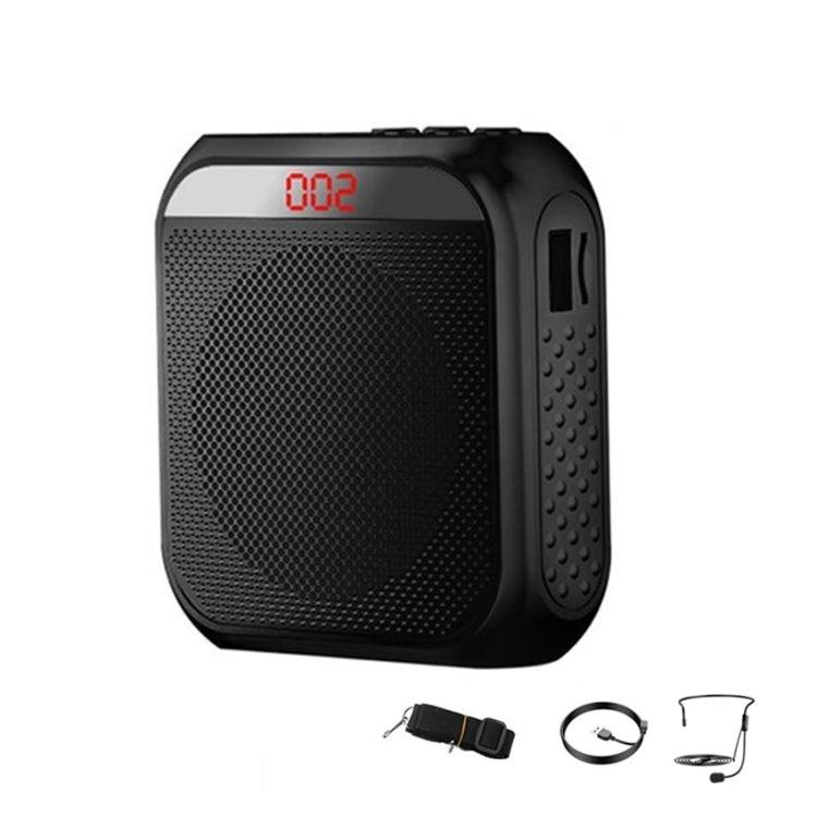 S17 Mini Portable Tour Guide Teaching Loudspeaker with Screen Display, S17 (Cool Black)