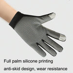 1 Pair QX0002 Sports Sunscreen Touch Screen Non-slip Wear Resistant Shock Absorbing Cycling Gloves, L