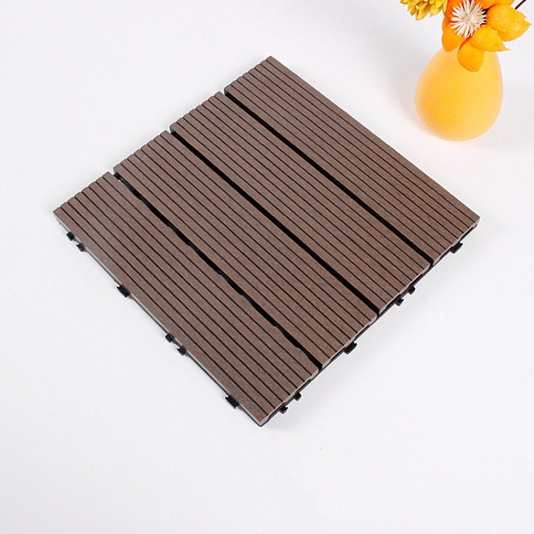Outdoor Plastic Wood Waterproof Anti-corrosion Splicing Floor, Coffee, Grey, Apricot Yellow, Tea Color, Rosewood, Black