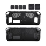 JYS For Steam Deck Handheld TPU Case + Touchpad Button Sticker, TPU Case + Touchpad Button Sticker