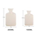 Detachable Washing Cloth Cover Rubber Hot Water Bag Can Be Intervened, Gray Clouds 1000ML