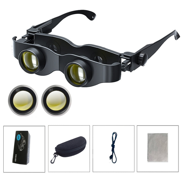 DM0125 3X Fishing Binoculars Adjustable Focus Glass Type Binoculars, Hardcover, With Grey Polarised Lens, With Yellow Polarised Lens, With Red Polarised Lens, With Grey + Yellow  Lens, With Tricolour  Lens