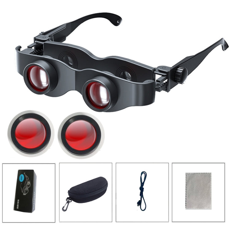 DM0125 3X Fishing Binoculars Adjustable Focus Glass Type Binoculars, Hardcover, With Grey Polarised Lens, With Yellow Polarised Lens, With Red Polarised Lens, With Grey + Yellow  Lens, With Tricolour  Lens