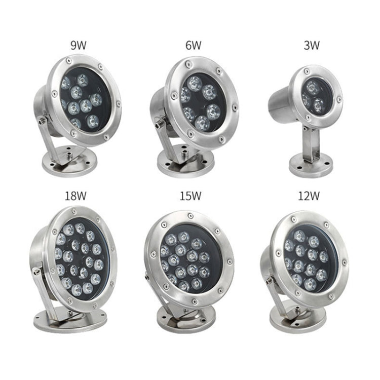 LED Underwater Light Pool Fish Pond Fountain Waterproof Landscape Light, 3W, 6W, 9W, 12W, 18W, 24W