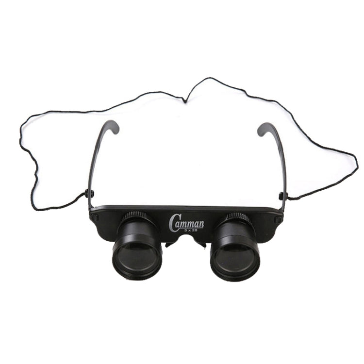 Camman 3 x 28 Adjustable Focus Glass Type Fishing Binoculars ,Spec:, Only  Binoculars, With Zippered Glasses Case