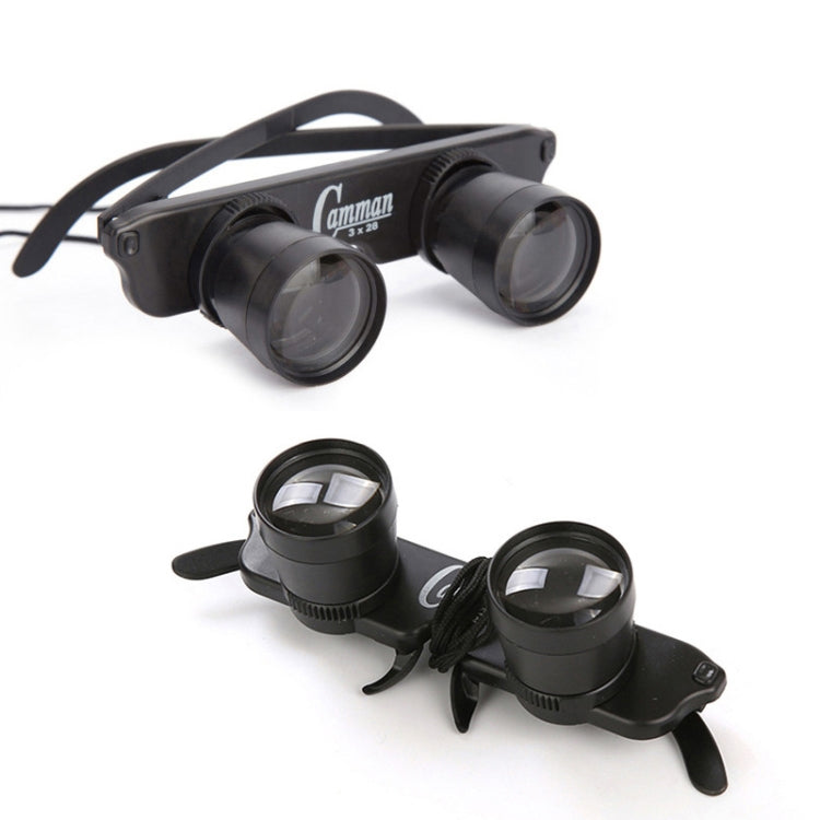 Camman 3 x 28 Adjustable Focus Glass Type Fishing Binoculars ,Spec:, Only  Binoculars, With Zippered Glasses Case