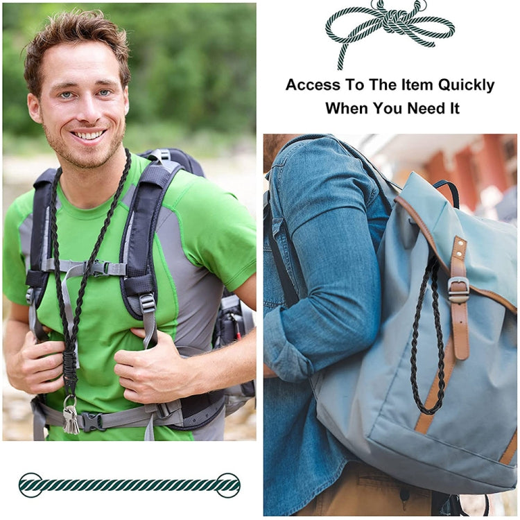 QD-258 Outdoor Multifunctional Hand-woven Metal Buckle Paratroopers Ropes Lanyard, QD-258 Paratroopers Ropes(Red), QD-258 Paratroopers Ropes(Black), QD-258 Paratroopers Ropes(Dark Blue)