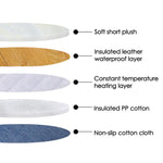 5V USB Pet Electric Heating Pad for Dogs and Cats To Keep Warm, Short Plush (Silver Gray)