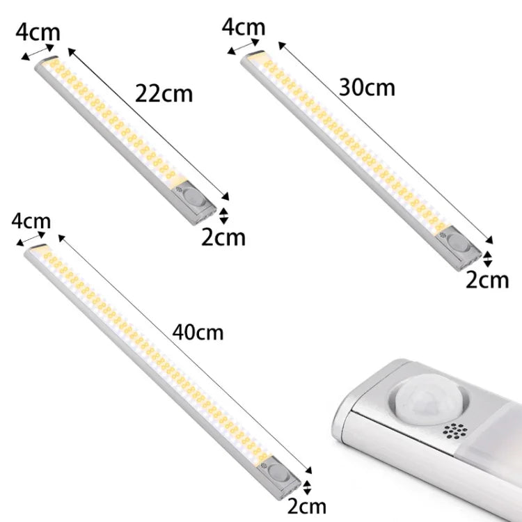 2.8W USB Charging Smart Human Body Sensing Wardrobe Lamp, Length:, 22 cm, 30 cm, 40 cm