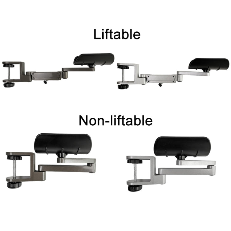 Aluminum Alloy Computer Desk Wrist Brace Arm Bracket, Liftable Gray, Liftable Silver, Non-liftable Gray, Non-liftable Silver