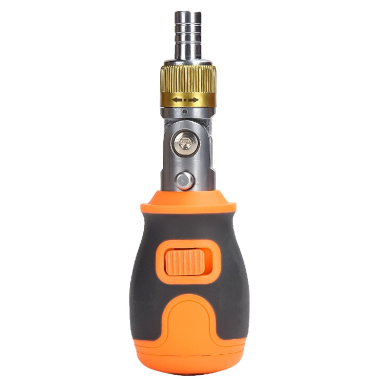 2050E 8 in 1 Portable Multifunctional S2 Batch Head Two-way Ratchet Screwdriver Set, 8 In 1 Orange, 8 In 1 Gray