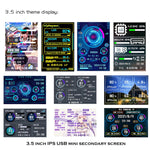 3.5 InchIPS View All Computer Monitor USB Chassis Vice Screen, Set 1 (Black), Set 1 (White), Set 2 (Black), Set 2 (White), Set 3 (Black), Set 3 (White)